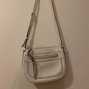 Michael Kors crossbody bag in white pebbled leather